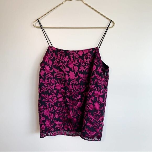 Club Monaco New Burnout Camo Pink Mix Rose Chemise - Picture 1 of 7
